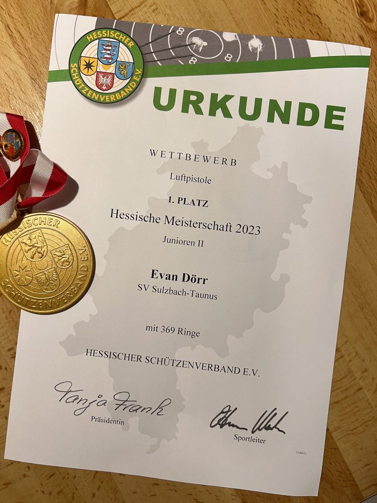 Sulzbach weit vorn bei Hessischer Meisterschaft 2023 – Schützenverein ...